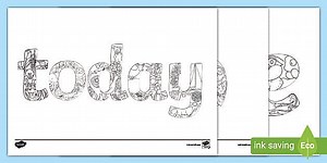 Phase 2 and 3 Tricky Words Mindfulness Colouring Pages