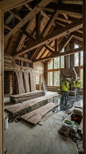 Rustic Cabin Great Room Transformation #home #renovation #DIY