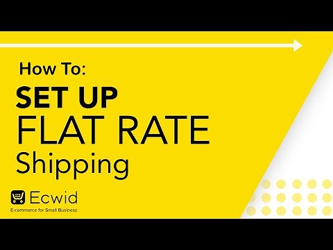 How to: Set up flat rate shipping - Ecwid E-commerce Support