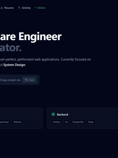 DevFolio modern portofolio yang dibangun dengan next js lucide icons ini cocok untuk showcase pengalaman kamu dan gratis digunakan #fyp #freshgraduates #coding #webdeveloper #developer