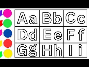 Drawing and Coloring Alphabet with Step by Step | Learn to Draw Capital and Small Alphabets