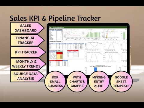 Sales KPI & Financial Tracker Template – Google Sheets Dashboard for Small Business