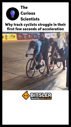 Science | Interesting | How it works on Instagram: "A track cyclist’s opening struggle is a clear clash between physics and raw strength. With a fixed-gear bike—no freewheel, no shifting—the pedal and wheel move as one. This setup offers no help during the launch, and the high-speed gear ratio feels brutally heavy when starting from zero. Every ounce of force must be generated by the rider alone just to turn that first crank. The result is a slow, stiff, and visibly demanding acceleration as the