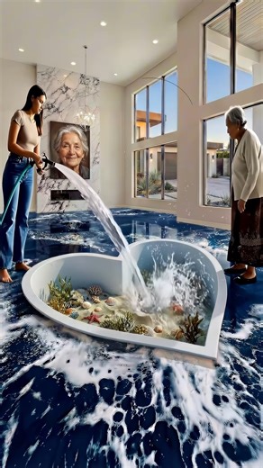 This floor is simply incredible 😱 Epoxy marine floor with live piranhas | One Legends