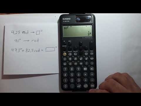 Convert degrees to radians and vice versa on a Casio ClassWizz calculator