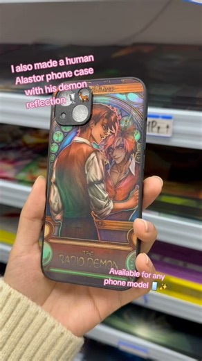 11K views · 3.7K reactions | I also made a human Alastor phone case with his demon reflection 歷 Available for any phone model ✨️  alexaelartworks .com #hazbinhotel #alastorhazbinhotel #hazbinhotelalastor #humanalastor #alastortheradiodemon #alastorfanart #alastor | Alexael Artworks | Facebook