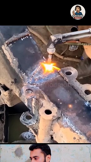 Straighten and Strengthening Process of Fully Broken Axle Tube with Amazing Technique. #fb #reelschallenge #repairing #mechanic #skills #rebuild #highlights #industrial #brokenaxle | Hassan Reacts