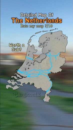 Detailed map of the Netherlands #europe #geography #history #map #viralvideo #shorts