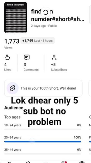 lok dhear # 5 sub bot no problem #short#shorts#viralshorts#uoloadshorts#youtubeshorts