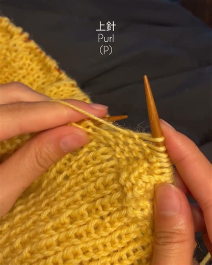 棒針基礎：上針怎麼織？🧣 | How to Purl Stitch for Beginners