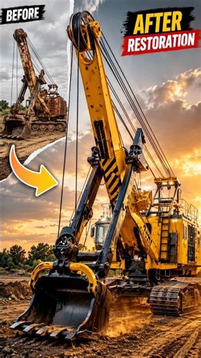 Restoring a 50 Year Old Excavator Back to Life #shortsfeed #shorts