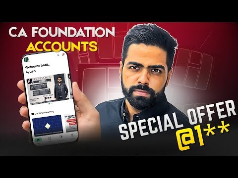 Special Offer for CA Foundation Accounting course for Jan 2026 by CA Vipul Dhall