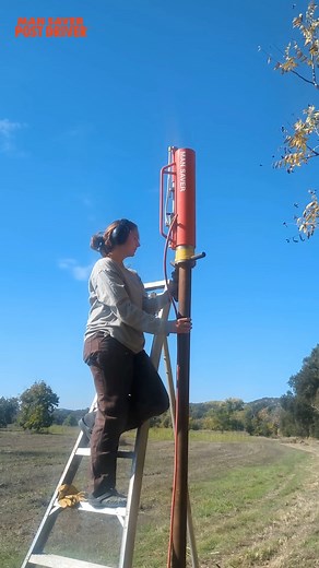 They said it’s called the Man Saver… She heard: challenge accepted. ✅ #ManSaverPostDriver #MadeInUSA #PostDriver #fencing #Farming #reviews | Man Saver Post Driver