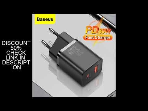 Baseus Super Si 30W USB C Charger Adapter for iPhone 14 13 12 Pro Max iPad Type C QC 3.0 PD Fast Cha