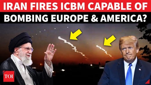24K views · 393 reactions | #Iran has reportedly conducted a secret test of an Intercontinental Ballistic Missile (ICBM), a move that would dramatically boost its firepower and defy international sanctions. The shocking claim comes from an #Iranian MP, after viral footage of the launch. Meanwhile, amid sanctions threat from E3 nations over nuclear program, Iranian President #MasoudPezeshkian in thunderous response said "They can't stop us." Watch | The Times of India | Facebook