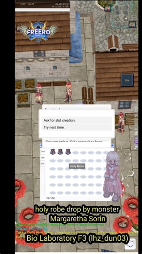 Edisi slotin holy robe guys..freero ragnarok pre renewal.