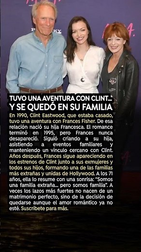Tuvo una aventura con Clint… y se quedó en su familia