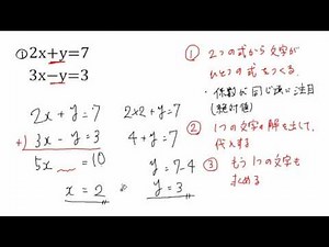 【中２ 数学】連立方程式の解き方