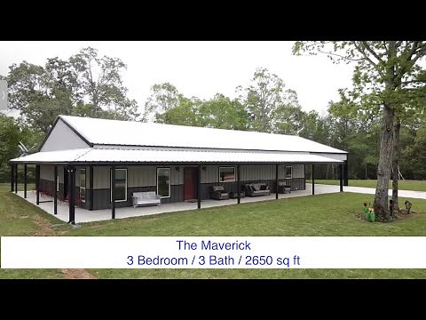 Barndominium Tour - 3 Bedroom / 3 Bath Barndominium - 2650 sq ft (The Maverick)
