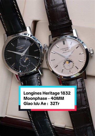 SO KÈ 2 SIÊU PHẨM LONGINES HERITAGE – 40MM | GIÁ CHỈ Longines Heritage Classic 40mm ▪️ Ref L4.826.4.52.0 ▪️ Ref L4.826.4.92.2 (Heritage 1832) Thiết kế cổ điển Thụy Sĩ – lịch lãm vượt thời gian Em Đại giao lưu Ae đồng giá : 32Tr 🔥 #SGWATCH #Longines #LonginesHeritage #Longines1832 #DongHoThuySi