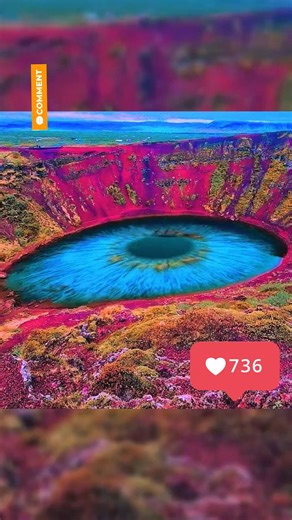 Did you know? Kerid is a stunning volcanic crater lake in Iceland, shaped strikingly like a human eye. This unique formation has earned it the nickname “The Eye of the World,” captivating visitors with its vibrant colors and dramatic landscape. | World Archaeology