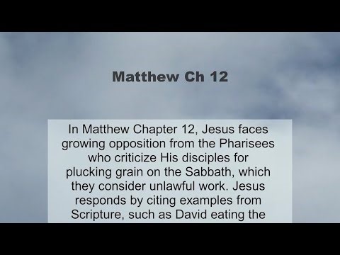 Matthew Chapter 12 summary and read together