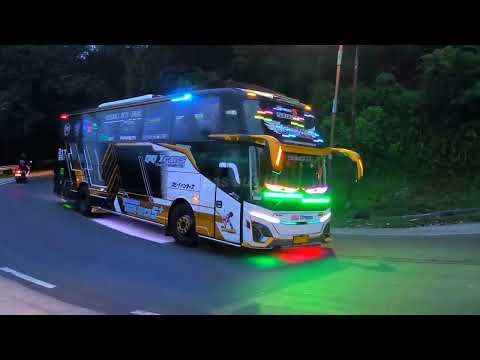 Mobil bis basuri Rahma,MORPHIN full STROBO nanjak di tepung kanjit