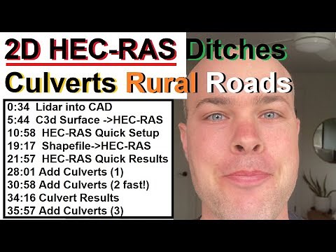 2D HEC RAS Ditches Culverts Rural Road