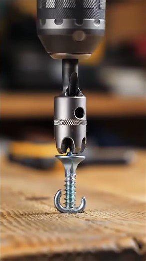 ​The Ultimate Tool for Installing Eye Hooks. #technology #drill #engineering #diy #satisfying
