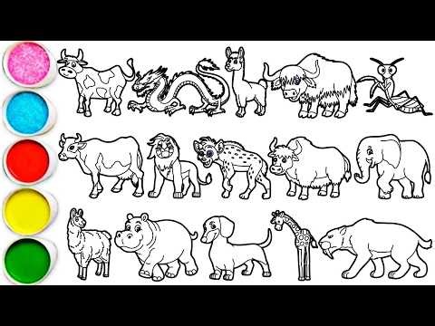 Draw Amazing Animals in Minutes - Cow, Dragon, Llama, Yak, Praying Mantis, Lion, Hyena & others