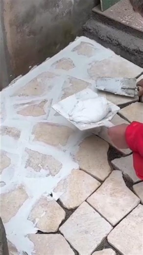 Powerful pneumatic tool used by the stonemason to quickly break apart the large rocks