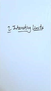 2 Limits. So similar, yet so different!