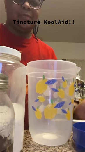 It's Friday, let's get it! Grape and lemonade Kool-Aid was Purplesaurus Rex in my day...#tincture #koolaid #fyp #notforkids