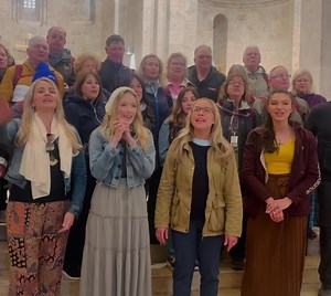 2.4K reactions · 372 shares | One week ago in the Holy Land, leading our group in a chorus of “Because He Lives” at the end of the cross walk. ✝️ Wishing you all a blessed Easter weekend! It’s Good Friday… but Sunday’s coming! | High Road | Facebook