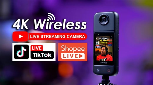 Kamera SAKTI bisa WIRELESS LIVE STREAMING di YouTube, Tiktok dan Shopee Live AiCOCO On Air