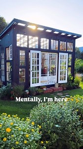 40K views · 8.9K reactions | Mentally I’m here right now! With warmer spring temps on the horizon, I’m looking forward to getting into my garden soon to start the spring clean up. Where is your mind right now? / \ / \ / #mentallyimhere #springishere #springfever #greenhouse #gardenhouse #sheshed #greenhouseinteriors #greenhousegoals #cottagegarden #flowergarden #plantsmakemehappy #plantslover | cottageandblossom | Facebook