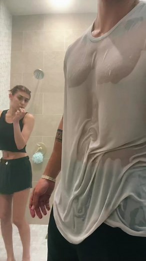 Everyone showers with their clothes on right? @miahayward | mia hayward