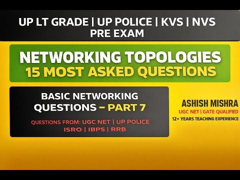 Network Topologies | 15 Most Asked Questions | UP LT | UP Police | KVS | NVS Pre Exam