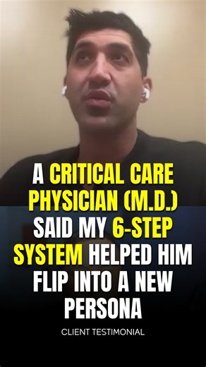 Mike Radoor on Instagram: "A critical care physician. An M.D. A guy who lives in high pressure, high intensity decisions. He told me my 6-step system helped him flip into a new persona. And that matters, because most men don’t need more motivation. They need a new operating system. Because your problem isn’t that you “don’t know what to do.” Your problem is that you keep returning to the same identity. You say you want discipline. But you still live like the man who negotiates with himself. The 