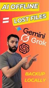 AI Offline = Lost Files – Backup Locally NOW (Grok/Gemini/ChatGPT Warning) #aifails
