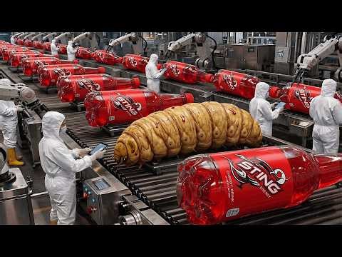 Inside China’s Sting Factory: How Energy Drinks Are Made (Full Process)