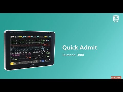 Admit a patient at the IntelliVue bedside monitor using Quick Admit