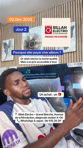 Promotion décembre électroménager hez sillah electro 📍 Sillah Electro – Grand Marché, Avenue de la Révolution, diagonale station X-Oil 📞 WhatsApp & appel : 06 935 20 29 #pointenoirecongo🇨🇬😍🥰❤️ #pointenoirecongo🇨🇬😍 #foryou