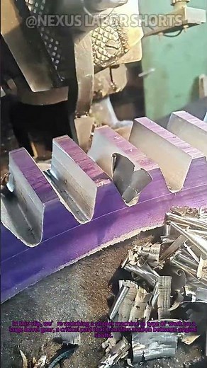 Shaper Machine Machining: Smoothing Large Bevel Gear Teeth With A Shaper #Shorts