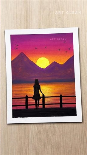 Very Easy Sunset Scenery #shortsfeed #shorts