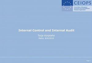 Internal Control and Internal Audit - SlideServe