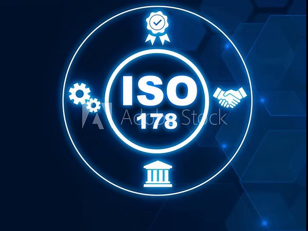 ISO 178 acronym, test method for determining the flexural properties of rigid and semirigid plastics by performing a three point bend test on a universal testing system. Showing ISO icons.