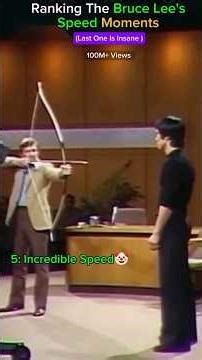 Ranking Best Bruce Lee's Speed Test Moments 🥶