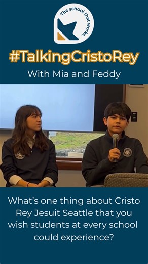 Cristo Rey Jesuit Seattle on Instagram: "Welcome to our new series, #TalkingCristoRey, where we hear from Mia G-E. ‘28 and Feddy G-G. ‘28 and learn about their experience at Cristo Rey Jesuit Seattle! Today’s question is: What’s one thing about Cristo Rey Jesuit Seattle that you wish students at every school could experience? Mia and Feddy both love our Corporate Work Study Program, and it’s easy to see why: 💼 Students gain real-world professional experience at industry-leading companies and ma