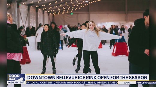 Bellevue, WA ice rink opens for the holiday season